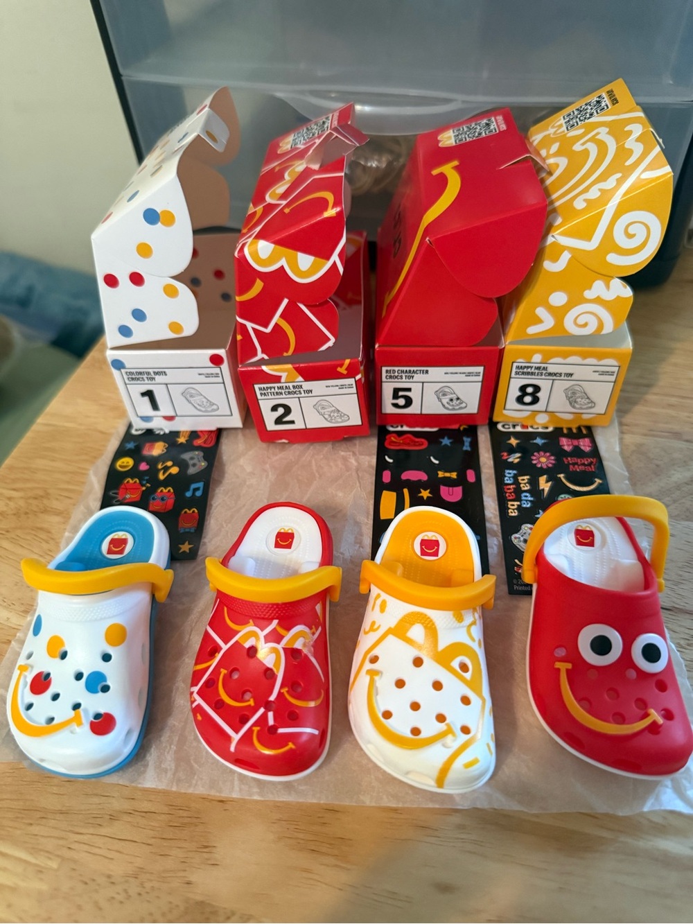 Crocs Kids Classic LiteRide Clog — Red, White, Yellow & Blue